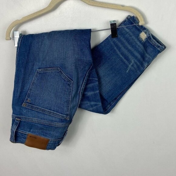 Madewell Button Front Slim Straight Distressed Jeans Size 25 J7214 Denim Jean - Picture 14 of 14